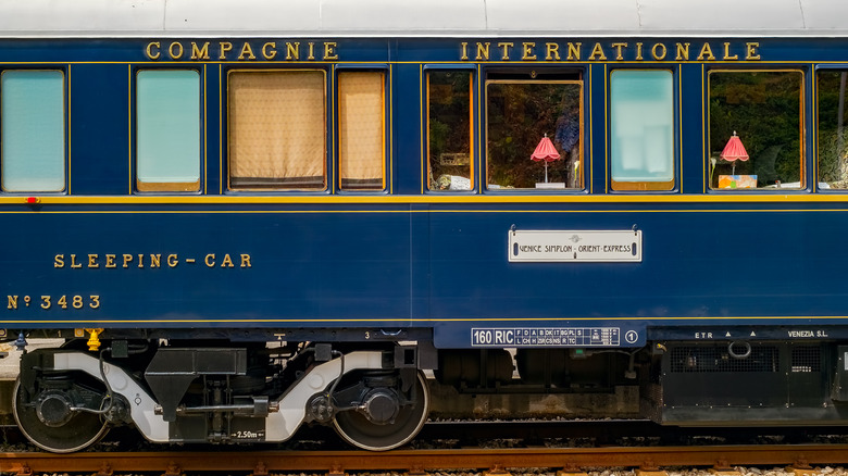 The Orient Express carrriage at station