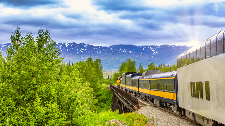 train through the mountains