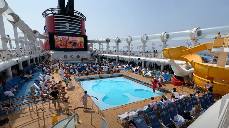 Disney cruise pool area 