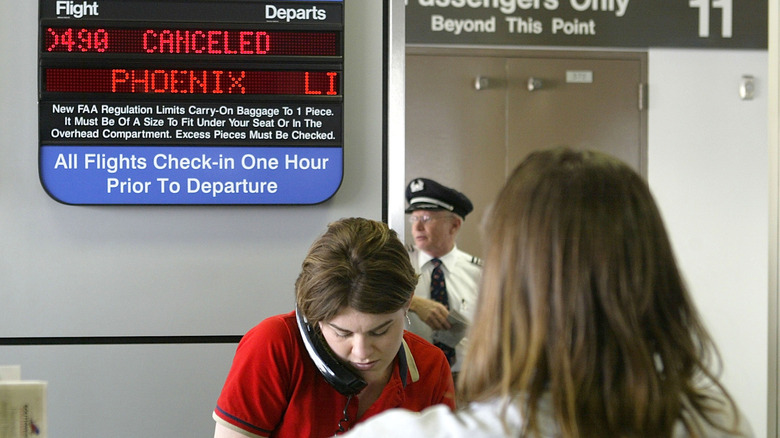 Southwest airline ticket counter