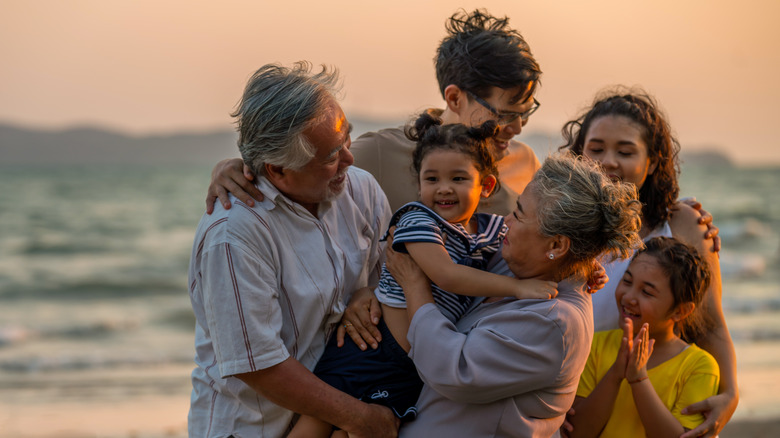 Multi-generational family on vacation