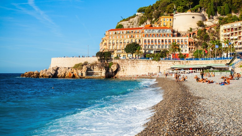 Blue Beach in Nice, France