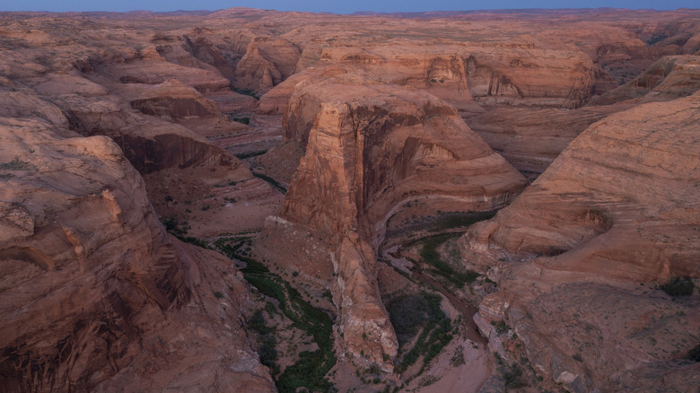 bird's eye view of canyon