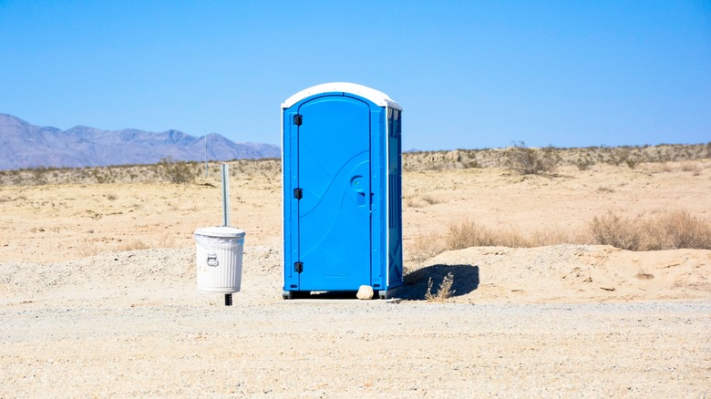 porta potty in desert