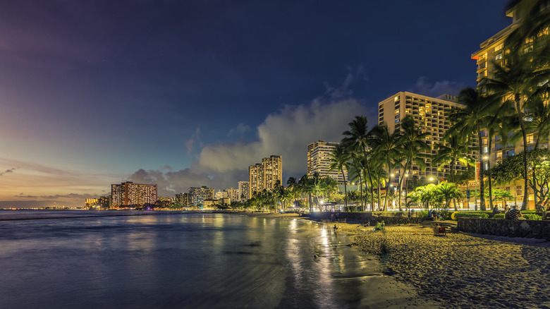 Waikiki at night