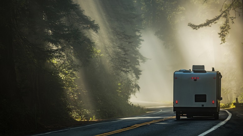 RV on a quiet road