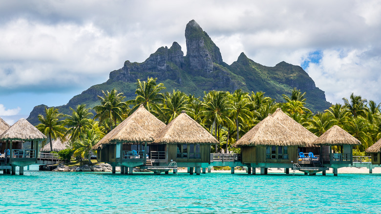 Over-water beach bungalows