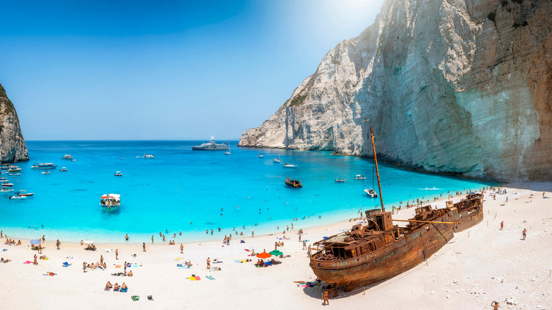 shipwreck beach in Zakynthos