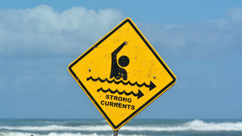 warning sign for strong currents