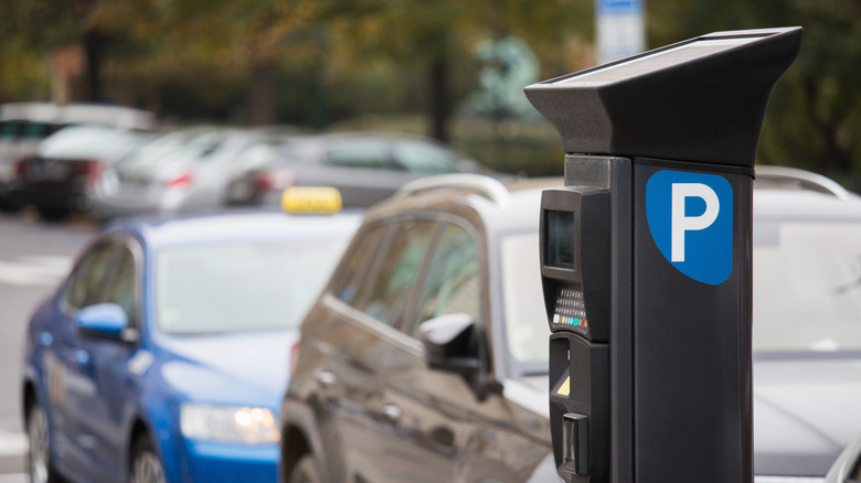 on-street paid parking machine