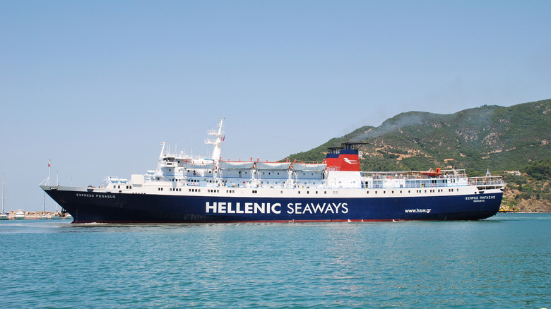 Greece ferry sailing 