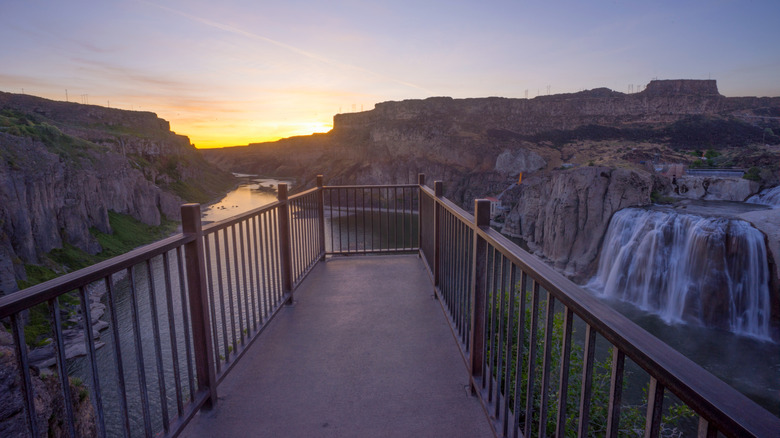 Observation deck overlooking Idaho's Shoshone Falls