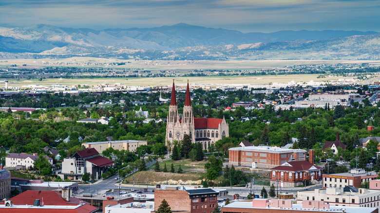 The skyline in Helena, Montana