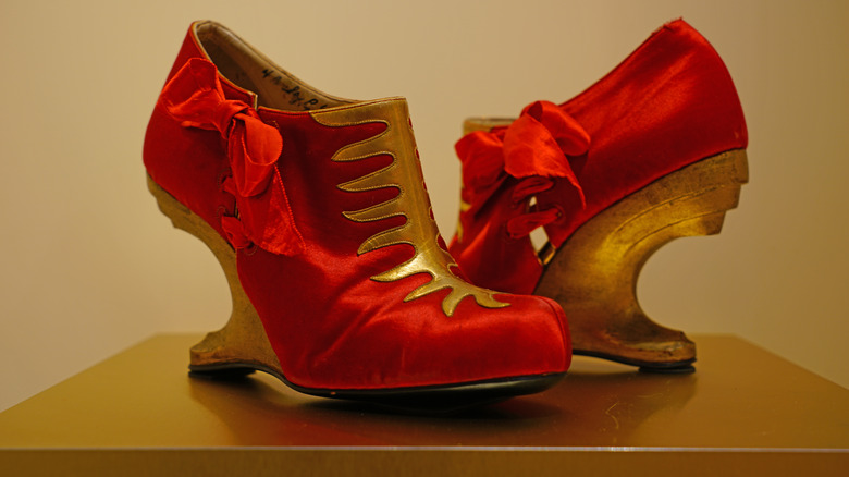 Red vintage shoes