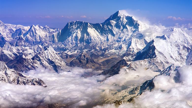 Mount Everest plane view