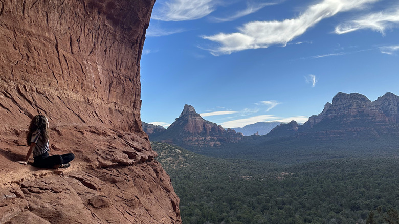 Meditating in Sedona vortex