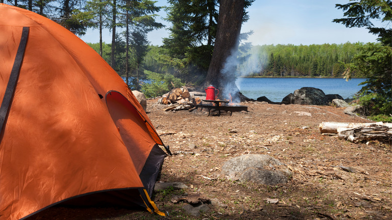 Campsite in northern Minnesota