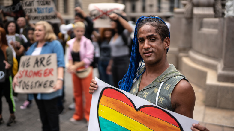 People protesting for equality