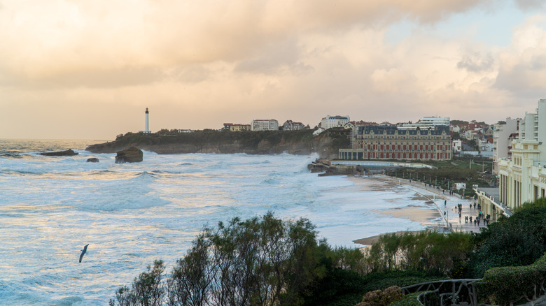 Biarritz coast during winter