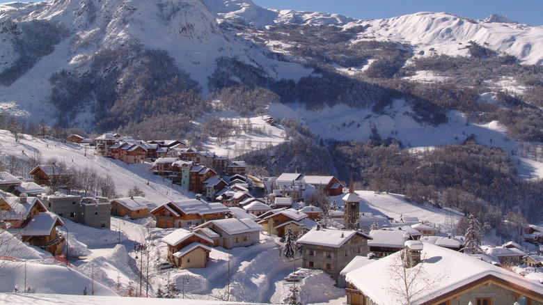 View of the mountain village