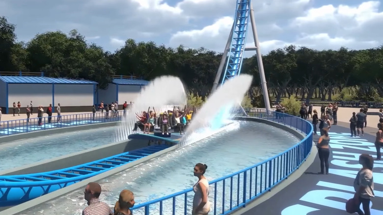 Ultra surf coaster at Six Flags Over Georgia concept art