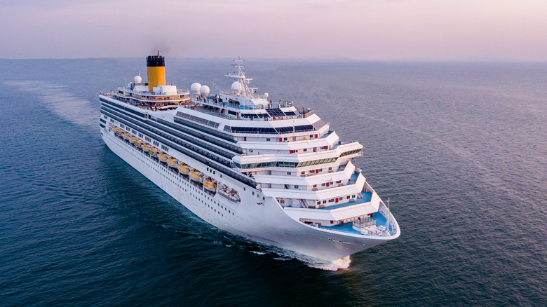 cruise ship at sea