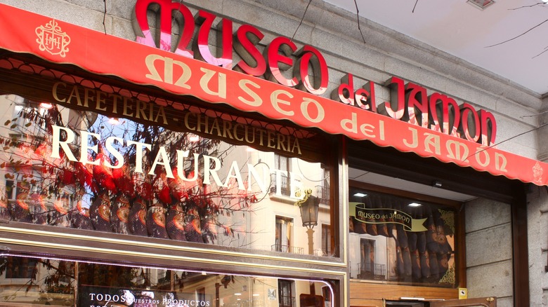 Entrance to Madrid's Museo del Jamón