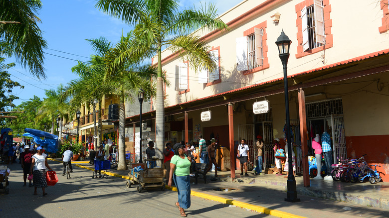 street with houses and palms