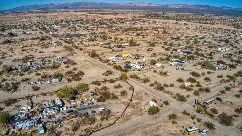 Aerial view of Slab City 