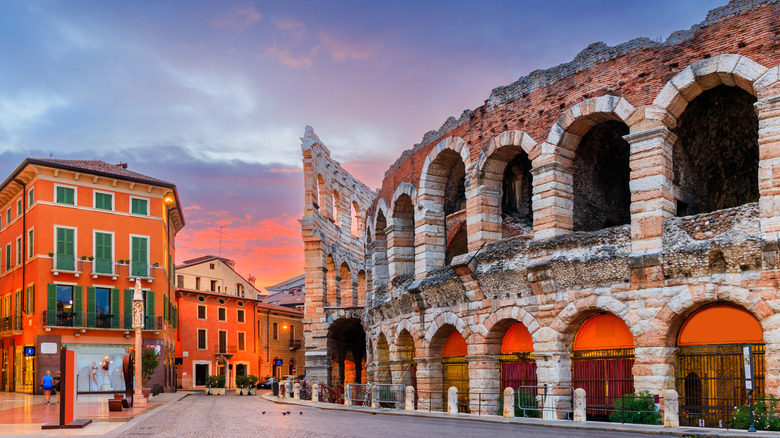 Verona Arena at sunset