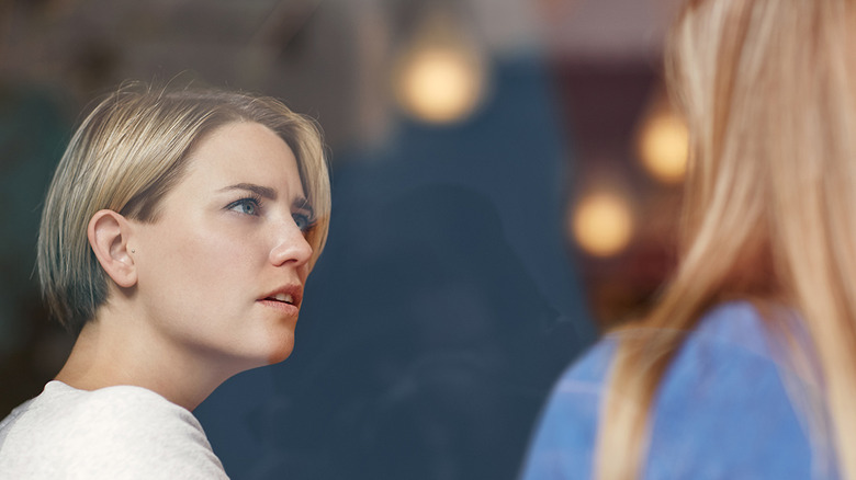 woman listening to friend