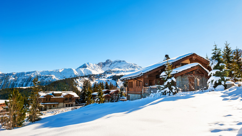 mountain cottages in Courchevel, France