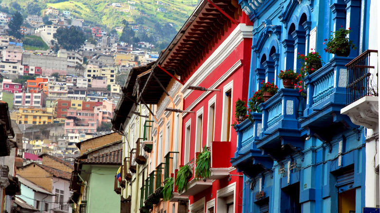 Colonial buildings in Quito