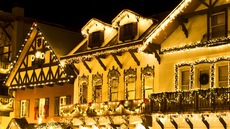 Illuminated winter homes