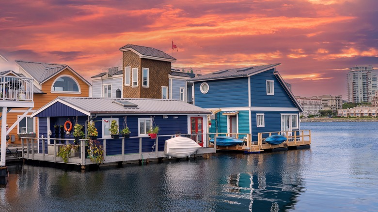 Houseboats on Victoria's Fisherman's Wharf