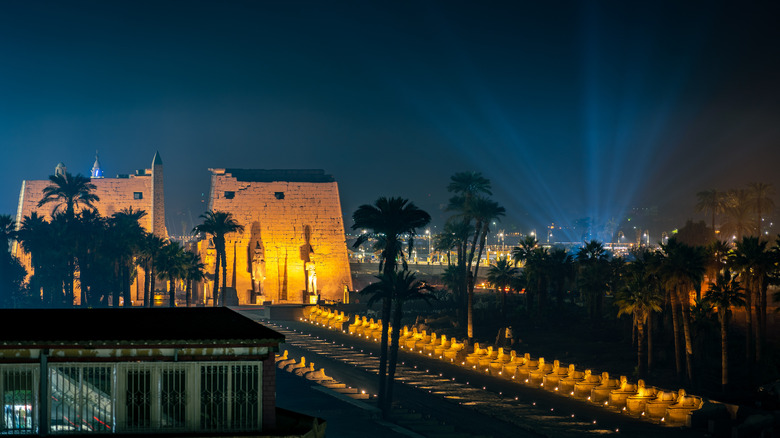 Luxor temple at night