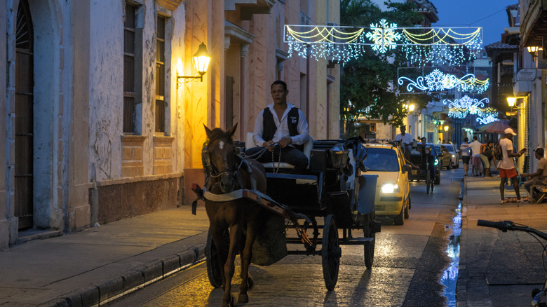 Horse-drawn carriage in Cartagena