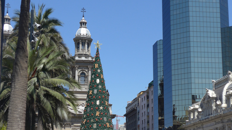 Christmas tree in Santiago, Chile