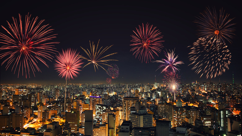 Fireworks in São Paulo, Brazil 