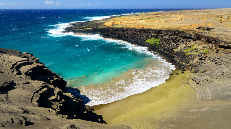 Papakolea Green Sand Beach in Hawaii