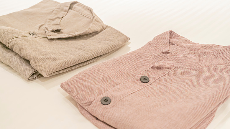 two sets of linen pajamas