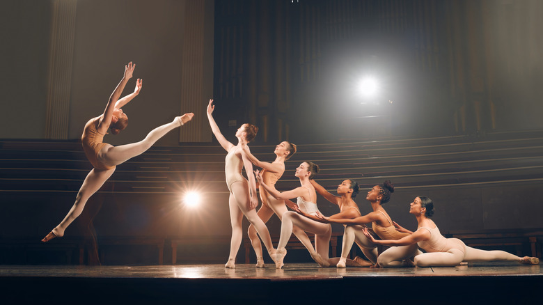 Ballerinas on stage at a theater production