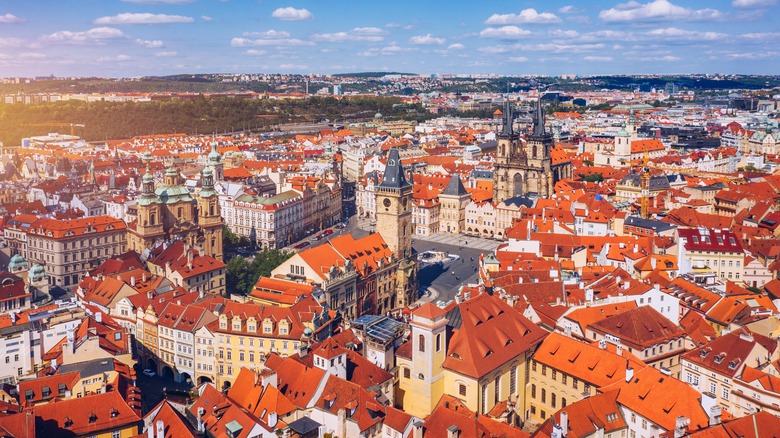 Prague, Czech Republic aerial view