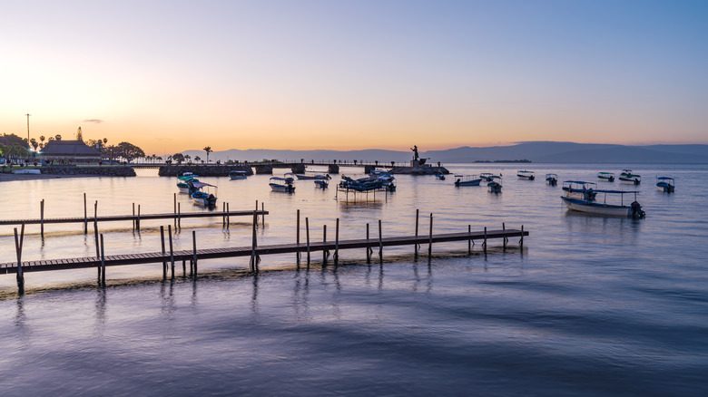 view of lake chapala malecon