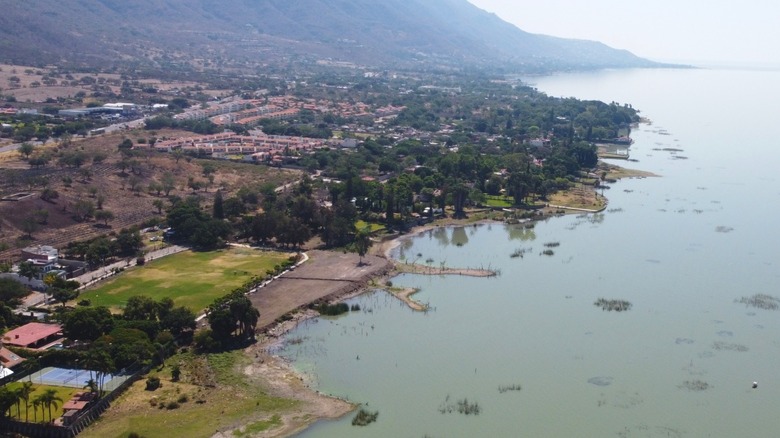 aerial view lake chapala