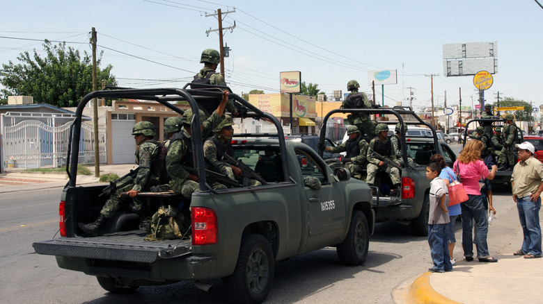Armed soliders in Mexico
