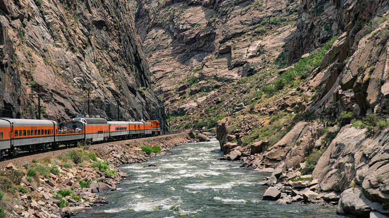 Royal Gorge train and river 