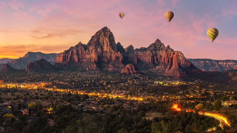 Hot air balloons over Sedona