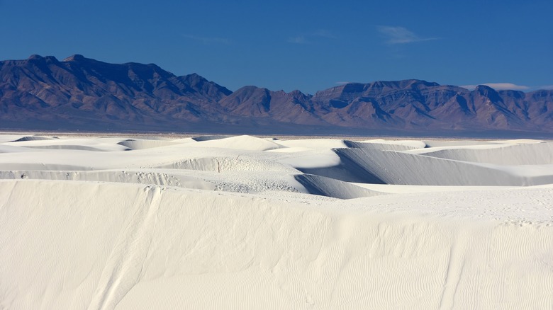 White Sands with mountain background