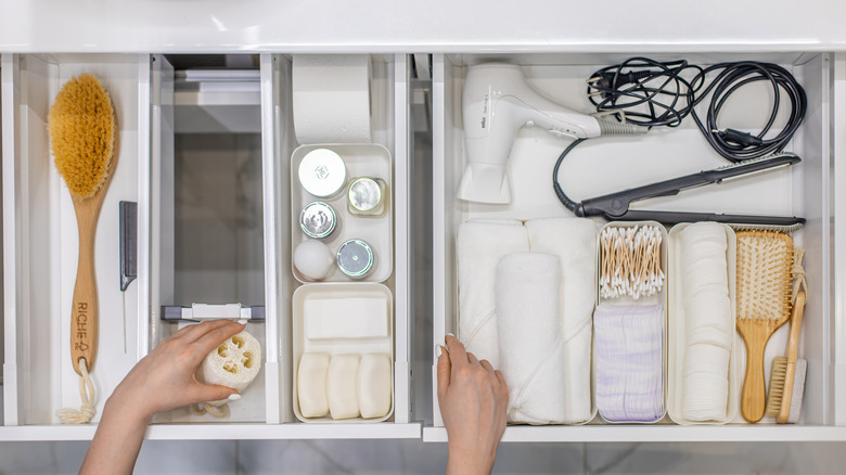 Bathroom toiletries drawer